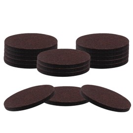 Rierdge 16 Pcs 3”/75mm Felt Furniture Pads Brown Round Self Adhesive Furniture Pads 5mm Thick Anti Scratch Floor Protectors for Furniture Feet Chair Legs