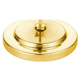 Sudbury Polished Brass Tone Bread Plate Communion Tray Cover, 6 1/2 Inch