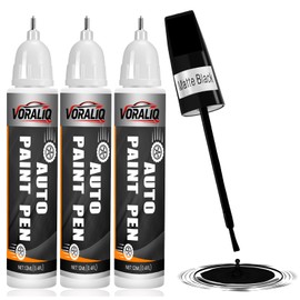 Bolígrafo de reparación de arañazos para coche, paquete de 3, bolígrafo negro mate, pintura de retoque de automóvil precisa, resistencia a los arañazo