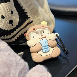 Rertnocnf Case Compatible with Airpods 3, 3D Cute Kawaii Baby Otter Design Keychain Case Cover, Portable Earbuds Accessories Soft Silicone Shockproof Wireless Earphone Protector with Hook