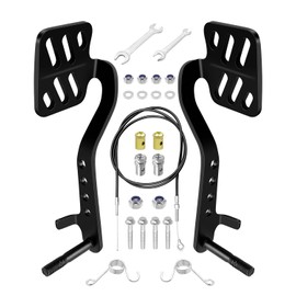 JUFZQO Go Kart Brake Throttle Pedal Kit with 71" Throttle Cable Fit for Predator 212 cc 196 cc 6.5 hp Road Rocket Azusa Fun Kart Carter Radio Flyer Kart Cart Racing Drift Trike, Black