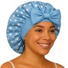 Silk Hair Bonnet with Strap for Sleeping, Double-Layer Satin Sleep