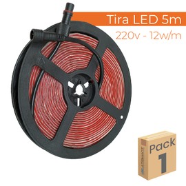 LED ATOMANT 5 m Roll of Direct LED Light Strip to 220V, Warm White (3000K), Waterproof, Cut Every 10 cm