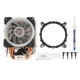 CPU Cooler with RGB Lights 9.2cm Fan 12V 3PIN 4PIN Interface Plug and Play CPU Cooling Fan Mute CPU Fan for Desktop Computer