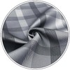 S1 SHLAX&WING Check Grey Men's Necktie 100% Silk, 12.6 x
