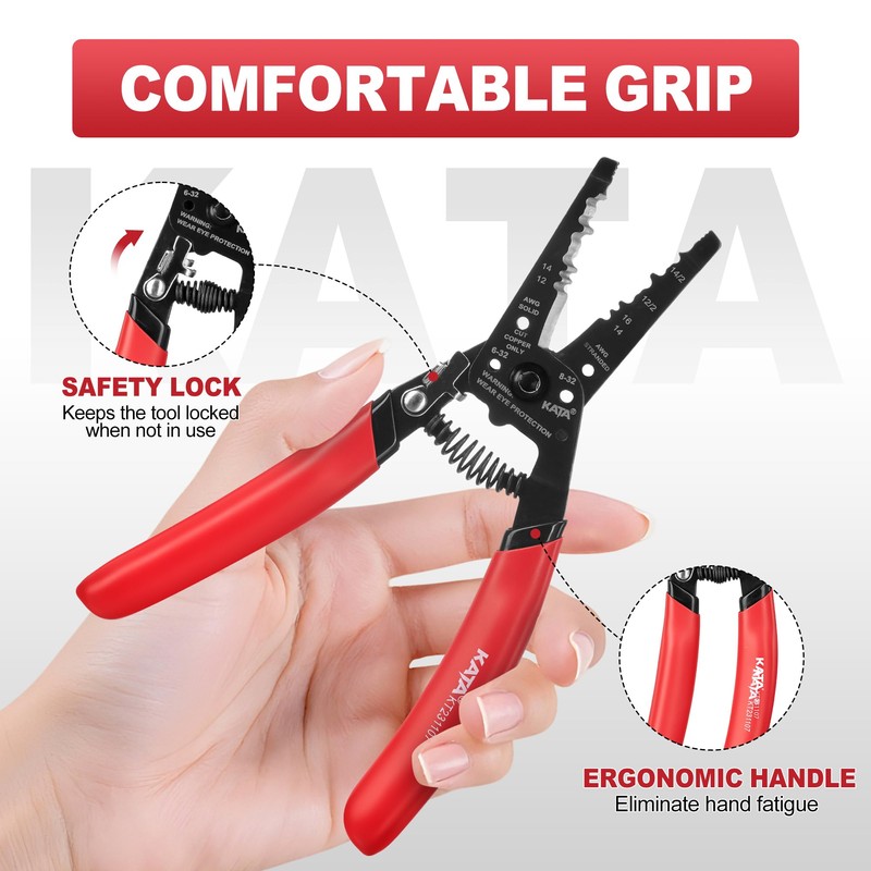 KATA Wire Cutter/Wire Stripper Tool, 8 Inch Dual NM Cable