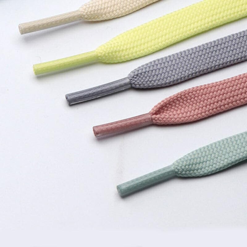 Boolavard 2 Pairs High Quality Flat Shoelaces for Trainers, Shoelaces