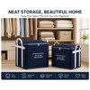 2 Pack Large Non-Woven Fabric Clothes Storage Bag Organizer with