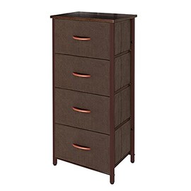 AZL1 Life Concept 4 Drawers Fabric Dresser Storage Tower, Organizer Unit for Bedroom, Closet, Entryway, Hallway - Coffee, 17.7inches (AZ200165)