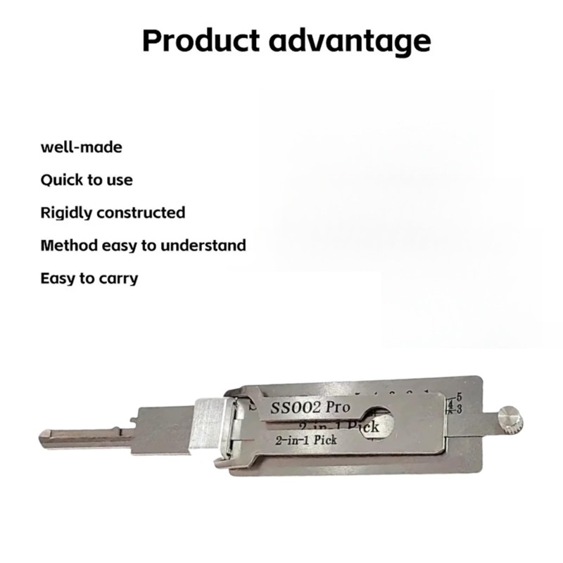 SS002 Pro Lock Pick Tool,2 in 1 Pick and Decoder