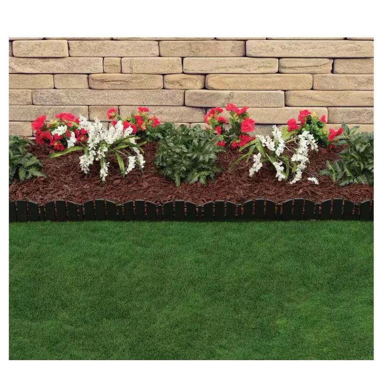 ProFlex Landscape Edging Kit 15' Flexible Decorative Adirondack Plastic Black