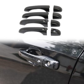 crosselec Carbon Fiber Door Handles Trim Cover for 2015-2021 Chrysler 300