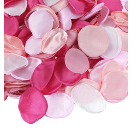 ValueBargain Pink Rose Petals, 200Pcs Artificial Fake Rose Petals for Weddings Bridal Shower Romantic Night Aisle Reception Table Centerpieces Decor, Pink