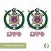 Omega Psi Phi Crest 2-Pack Stickers Greek Letter Decal for