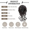 Hanaoops Hairpieces Bun Ponytail Extension Claw Clip Curly Wavy Synthetic