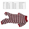 Dog Pajamas Soft Stretchy Machine Washable 4 Legged Striped Puppy