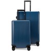 Miami CarryOn Ocean 2-Piece Polycarbonate Luggage Set, Lightweight PC Shell,