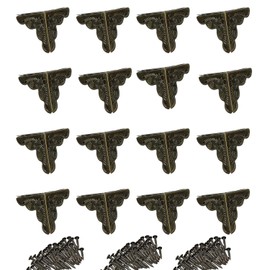 Corner Protectors Metal Vintage Pack of 80 25 mm Edge Protection Metal for Boxes Antique Furniture Corners Corner Protection Antique for Furniture Jewellery Box Gift Box Cabinet Includes Matching