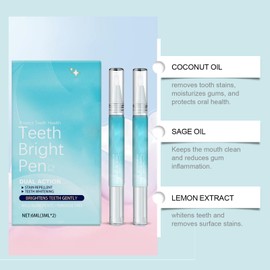 Tooth Paint Pen 4 Pieces Teeth Whitening Pen with Instant Teeth Whitening Gel, Colour Correction Pens for Removing Gums, Travel-friendly and Easy to Use