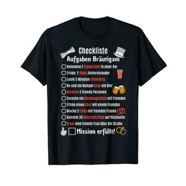 Mens JGA tasks, checklist, bachelor party idea, man T-Shirt