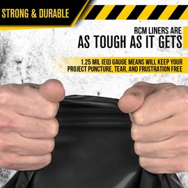 Aluf Plastics RCM-3858 55-50 Gallon Trash Bags - (100 Count) 1.25 MIL (Equiv) Low Density Plastic Garbage Bags/w Antimicrobial Odor Protection - 38" by 58" for Home, Kitchen, Office Commercial