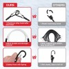 WORKPRO 4PCS 24" White Heavy Duty Bungee Cord Rubber Straps