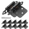 12 Pack Kitchen Cabinet Doors Hinges Black, Self Closing Overlay