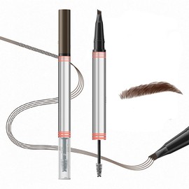 Lápiz de cejas 2 en 1 con gel 3D Micro Brow – Marrón oscuro