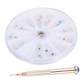 TOVINANNA 24Pcs Nail Dangle Pendant DIY Set with Nail Drill Tool Manicure Charms for Home Use Studios and Salons Create Your Unique