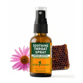 Herb Pharm Soothing Throat Spray Herbal Formula with Echinacea and Propolis, 1 Fl Oz (Pack of 1)