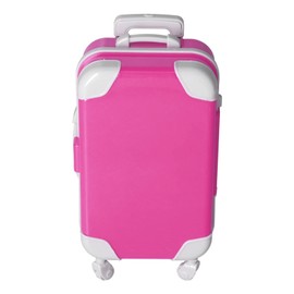 Doll Suitcase Luggage Valise Enfant Mini Human Suitcase Kids Suitcase, Doll Travel Suitcase Birthday Gift Cute Exquisite for Children for 18 Inch Girl Dolls for Home(Trolley Case Powder)