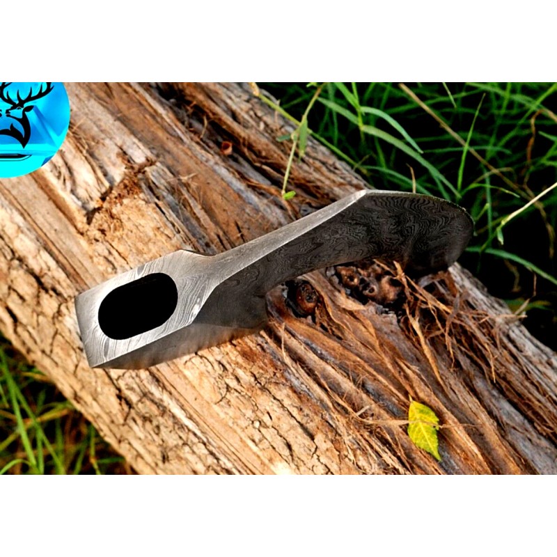 M DAMASCUS Hand Forged Damascus Steel Blade Axe Hatchet Head