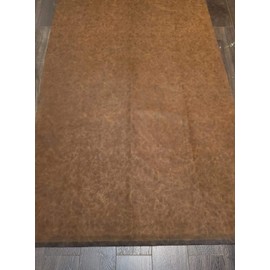 NAT Leathers | Brown Distressed 2 Tone Oily Faux Vegan Leather PU (Peta Approved Vegan) | 1 Yard 36 inch x 54 inch Cut by Yard Pleather 0.9 mm Upholstery | Brown Crazy Horse Distress 36"X54"