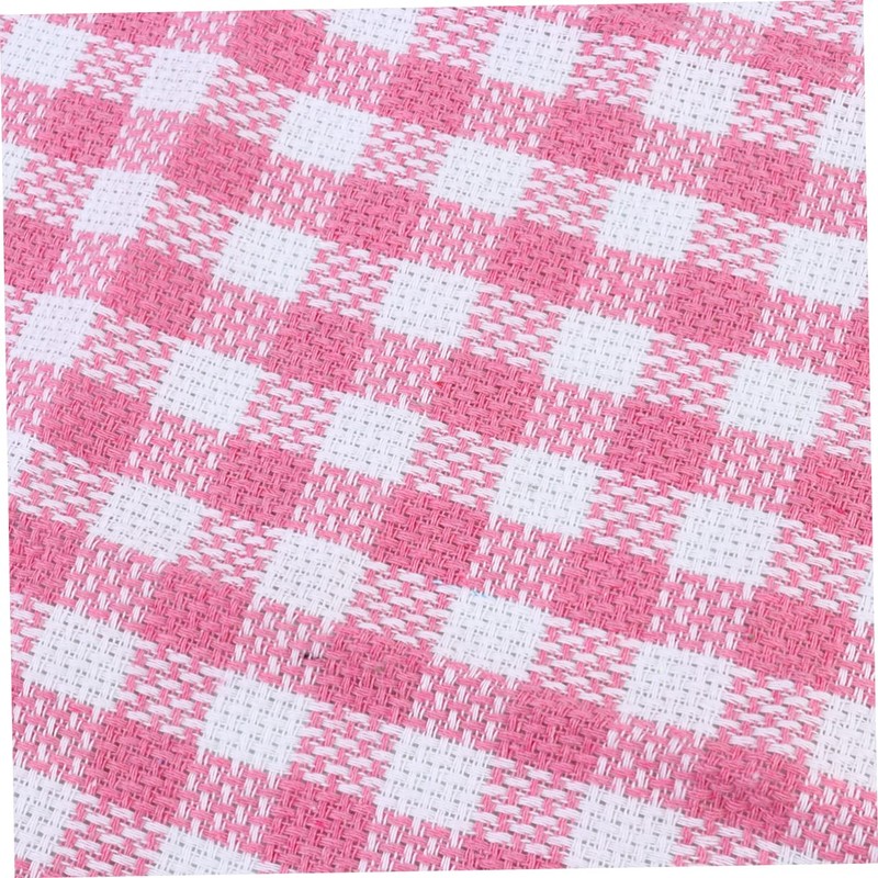 Baluue 8pcs Microfibre Dish Towels Plaid Pattern Cleaning Cloths Cotton