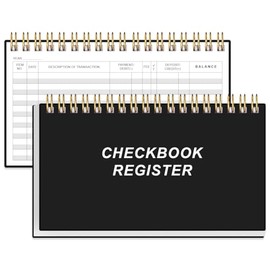Registros de chequera personal – Registros de transacciones A6 en blanco para registros personales, libro de registro de cheques y ahorro, depósito y 