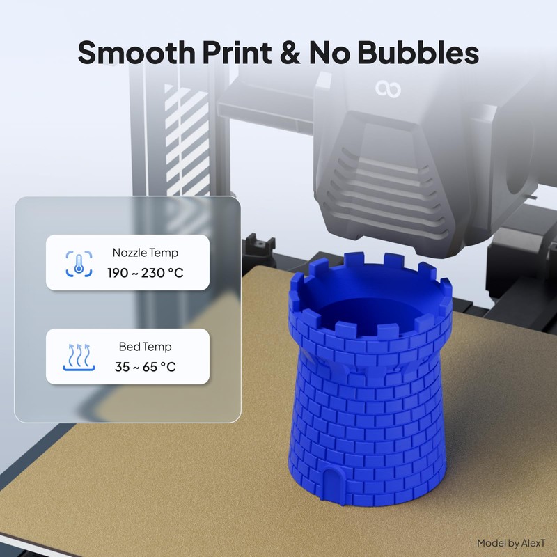DEEPLEE PLA Basic Refill Filament 1.75mm, 2KG White