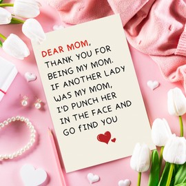Missonemi Funny Mothers Day Card for Mom, Happy Mothers Day Gifts from Daughter Son, Humor Mom Birthday Card, Mums Birthday Gifts for Women Her