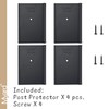 Myard PS446-B 4x4x6 Inches Post Protector with Screws, Inner Size