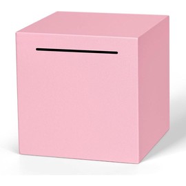 Piggy Bank for Adults Must Break to Open, Stainless Steel Money Saving Box (Pink, Palm Size) - Color: Blue, Size: 4.72 inch