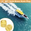 2 Pcs Boat Drain Plug, Solid Brass Boat Plug 1/2