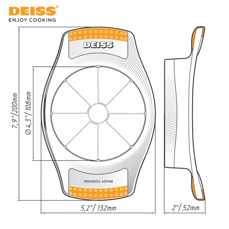 Deiss LUX 4.25 Inch Apple Slicer and Corer with Cutting
