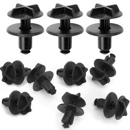 10PCS LR024316 Battery Cover Clip Screws Fastener Fit for 9mm Hole Compatible with Land Rover Range Rover, Nylon Plastic Retainer Push Fasteners Engine Sight Shield Trim Push-Type Clips for Cowl Panel