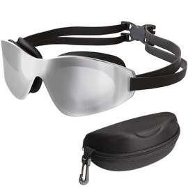 Tripsky Swim Goggles, Rimless polarized swimming goggles for Adult Men Women Youth (Silver - Streamline Performance)