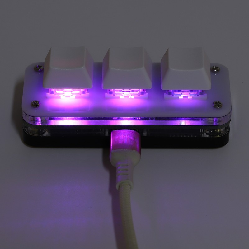 3 Key Mini Keypad USB Mechanical Gaming Programmable Macro Keyboard