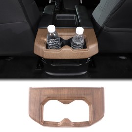 Aunginsy Car Rear Seat Central Armrest Cup Holder Cup Trim Frame Cover Compatible with Toyota Tundra/Sequoia 2022-2023 Car Back Center Console Water Cup Holder Decorative Sticker Interior Accessories