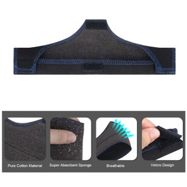 4 Pack Hard Hat Sweatband - Flame Retardant Cotton Washable Replacement Hard Hat Liner Reusable Hard Hat Accessories for Safety Helmet,Welding Helmet,Construction Hats(Black)