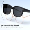 Oversized Sunglasses Fit Over Glasses PC Non Slip UV Protection