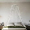 vidaXL Mosquito Net Bed Canopy Mesh Tent - White Polyester,