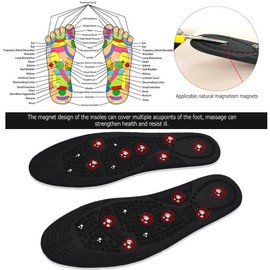 Semme Plantillas de masaje con, almohadillas de confort para de 1 par para hombre/mujer con almohadillas de zapato de masaje con pie de piedra magnética S