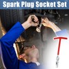 4Pack Spark Plug Socket Wrench Set, T-Handle 16mm (5/8") 21mm